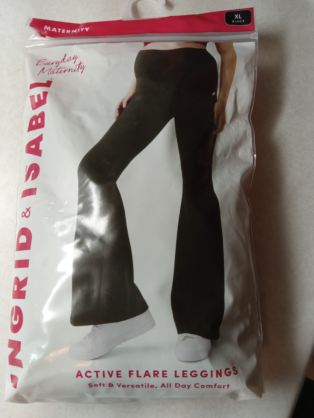 Ingrid & Isabel Maternity Flare Leggings - Black